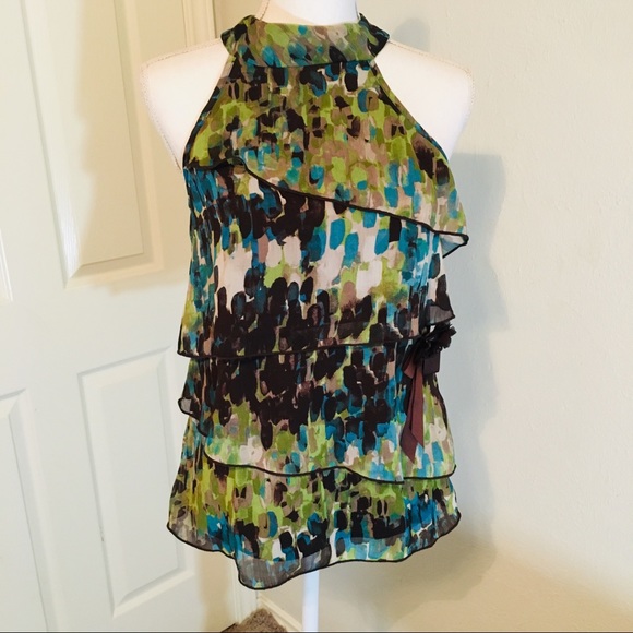 Iz Byer Tops - Halter top with ruffles size M